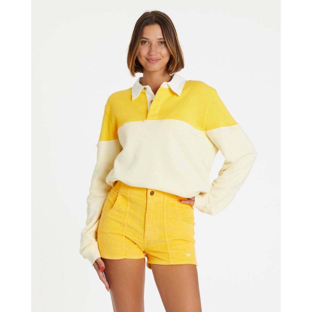 NEW HAMMIES retro corduroy shorts in yellow